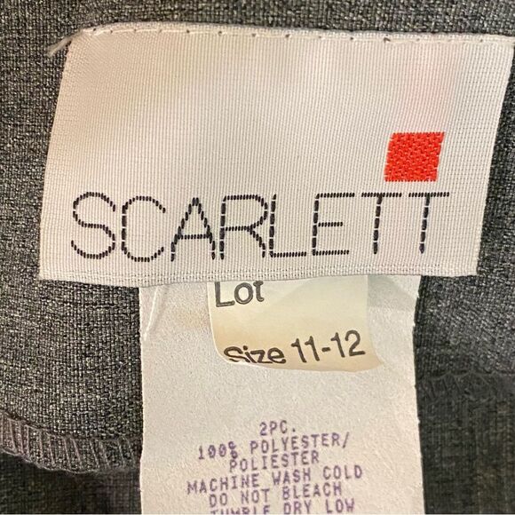 Scarlett 3 Button Gray Blazer Womens Size 11-12 Career Wear Notched Lapel - Picture 6 of 7